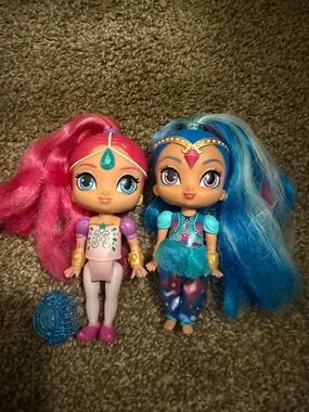 Mattel 2015 Shimmer & Shine Genie Doll Lot Nickelodeon 5” Doll Figures